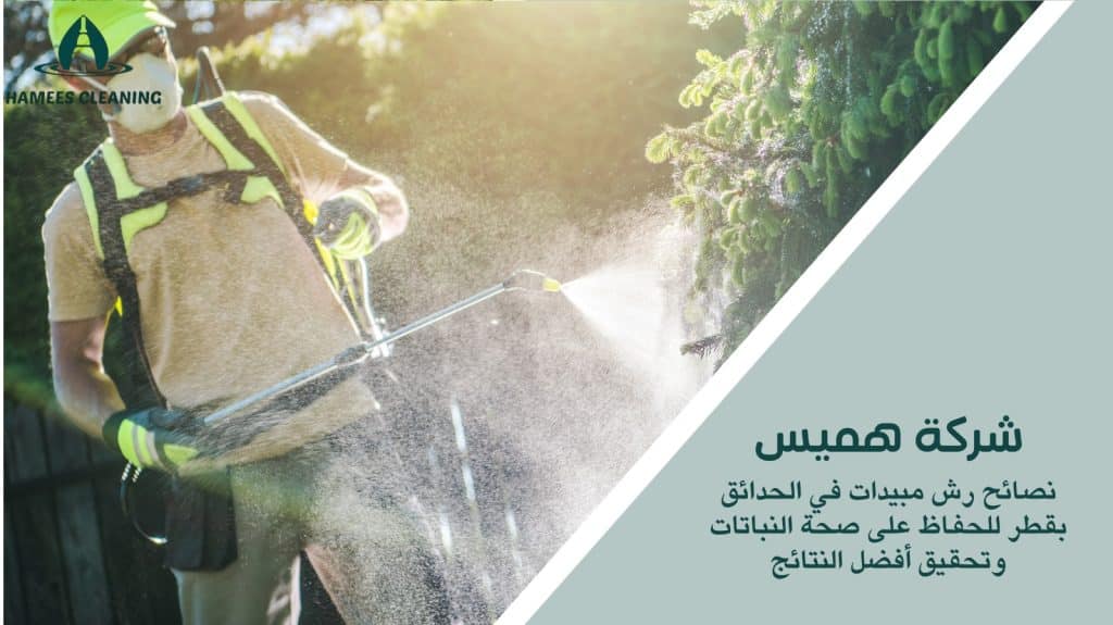 رش مبيدات في الحدائق بقطر